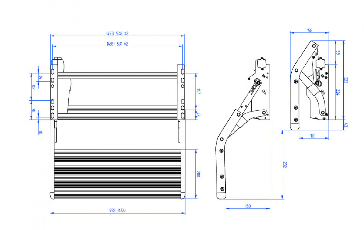 Omnistep 12v 460 Alu in the group Caravan & Motorhome / Chassis / Mounted Footsteps at Campingvaruhuset i Norden AB (65433)