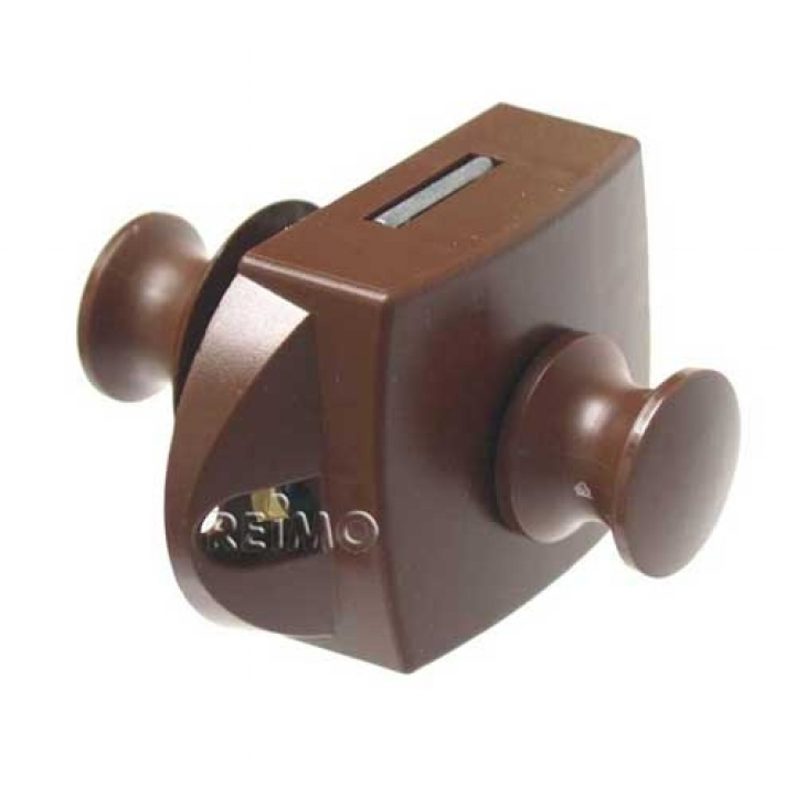 Toilet lock with counterpart brown in the group Caravan & Motorhome / Locks & Fittings / Inv. Door & Hatch Lock at Campmarket (65568)