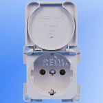 Berker Integro 230V Socket Grey With Cover Berker Integro 230V Socket Grey With Cover