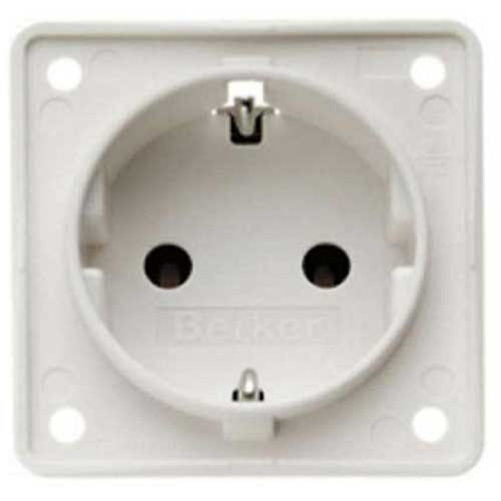 Berker Integro 230V Socket White Without Cover in the group Caravan & Motorhome / Electronics / Switches & In/Outlets / Withdrawal 230V at Campmarket (65610)