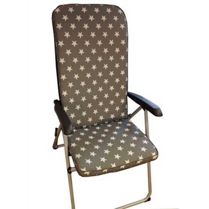 WeCamp Grey Stars Chair Cushion in the group Camping furniture / Camping chairs / Accessories camping chairs at Campingvaruhuset i Norden AB (65682)
