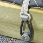 Fastening knob + screw for rubber band 25 pack