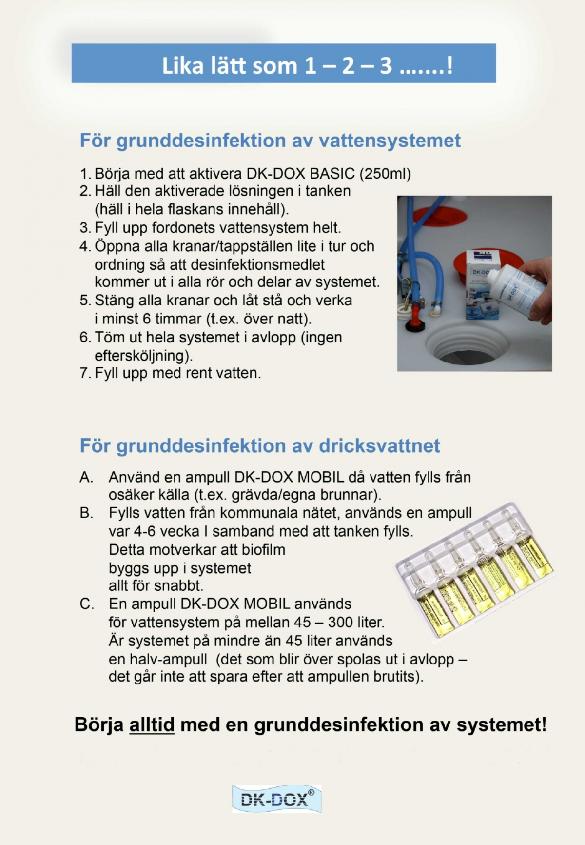DK-DOX Active Mobile in the group Water & Sanitation / Chemicals & Accessories / Disinfection Drinking Water Tank at Campmarket (65778)