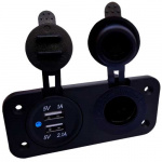 2x USB with 12 Volt Built-in 2x USB with 12 Volt Built-in