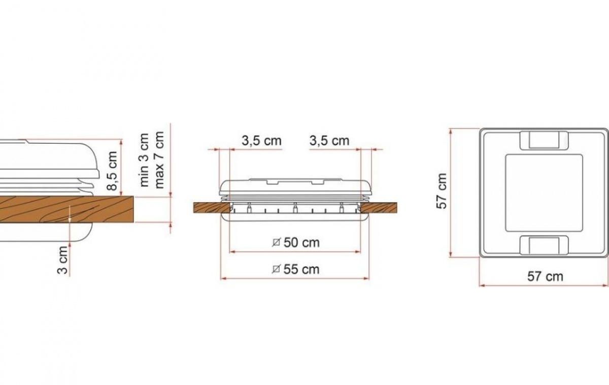 Fiamma Roof Vent 50x50 Vent Crystal in the group Caravan & Motorhome / Body / Sunroofs / Hatches 50*50cm at Campingvaruhuset i Norden AB (66060)