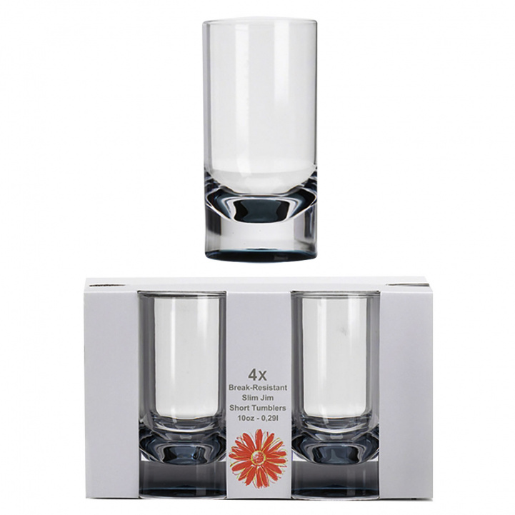 All-glass smoked color 4-pack in the group Household & Kitchen / Glass & Mugs / Drinking glass at Campmarket (66070)