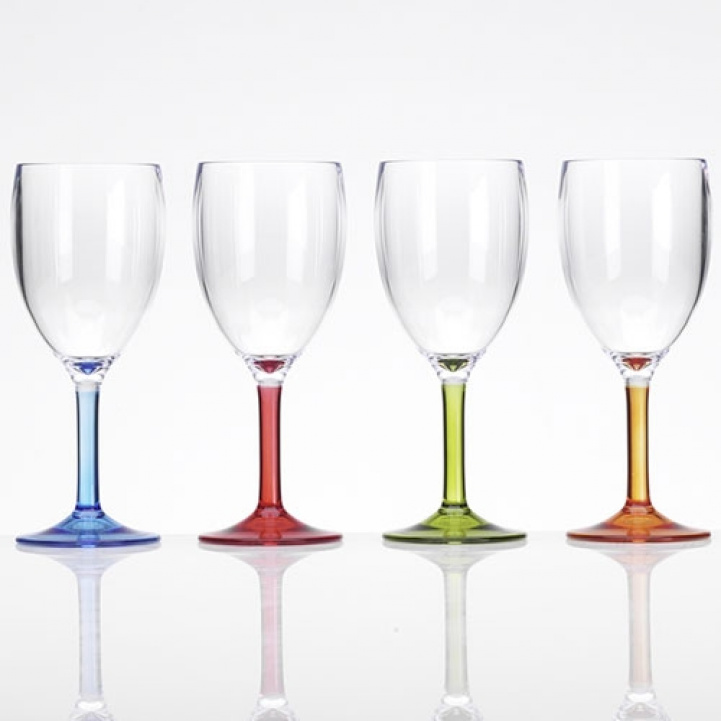 Colored stem wine glasses 30cl 4-pack in the group Household & Kitchen / Glass & Mugs / Wine glass at Campingvaruhuset i Norden AB (66120)
