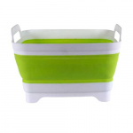 Collapsible dish basin in silicone