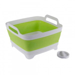 Collapsible dish basin in silicone