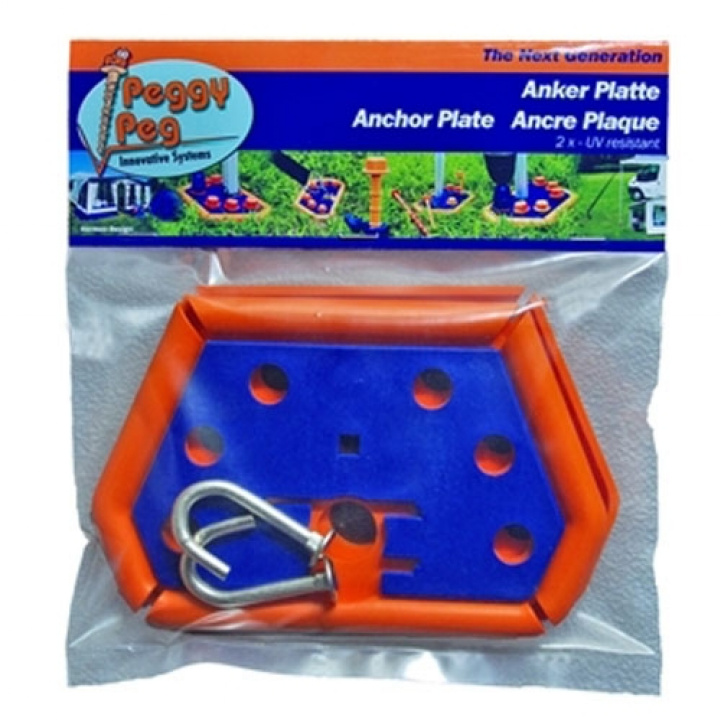 Peggy Peg Mounting Plate for Awning Legs with Hook in the group Awning & Canopies / Accessories-Parts / Awning accessories / Peggy Peg at Campingvaruhuset i Norden AB (66585)