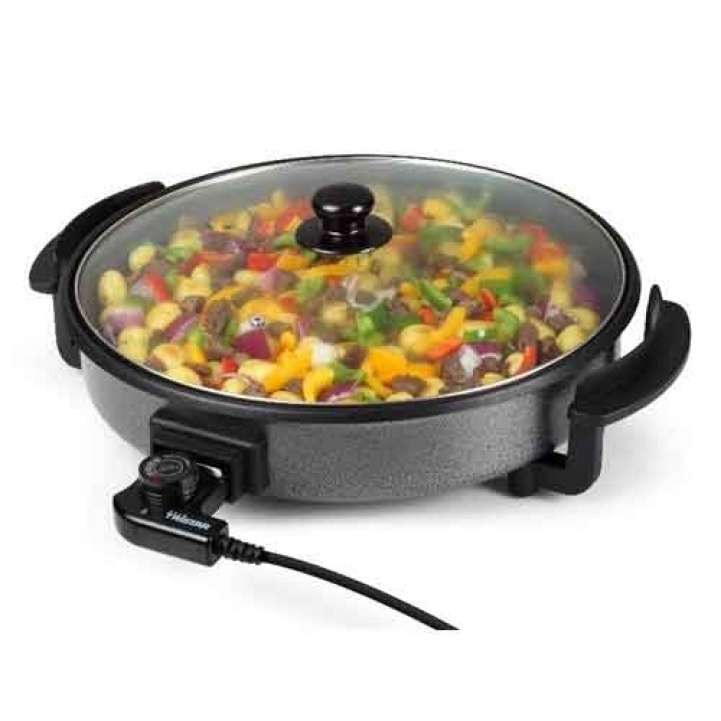 Electric Grill Pan with Lid 40cm in the group Household & Kitchen / Kitchen appliances / Other Kitchen Appliances at Campingvaruhuset i Norden AB (66602)