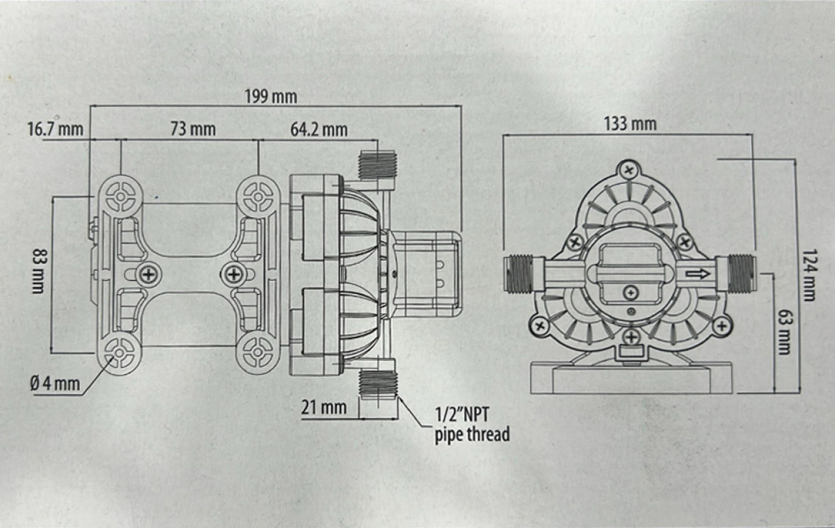 Carbest Pressure Pump 12V 7L/min 1.4bar in the group Water & Sanitation / Water / Water pumps / Pressure pumps at Campingvaruhuset i Norden AB (66665)