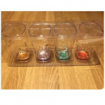 Semona High Checkered Colored Glass 4-pack