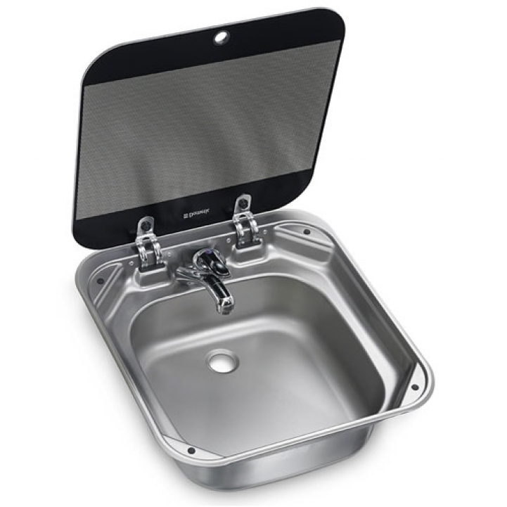 Square Sink with Glass Lid Dometic SNG 4244 in the group Household & Kitchen / Sinks, Hobs & Ovens at Campingvaruhuset i Norden AB (66917)