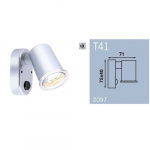 Spotlight T41 Walli Matt Chrome 12V