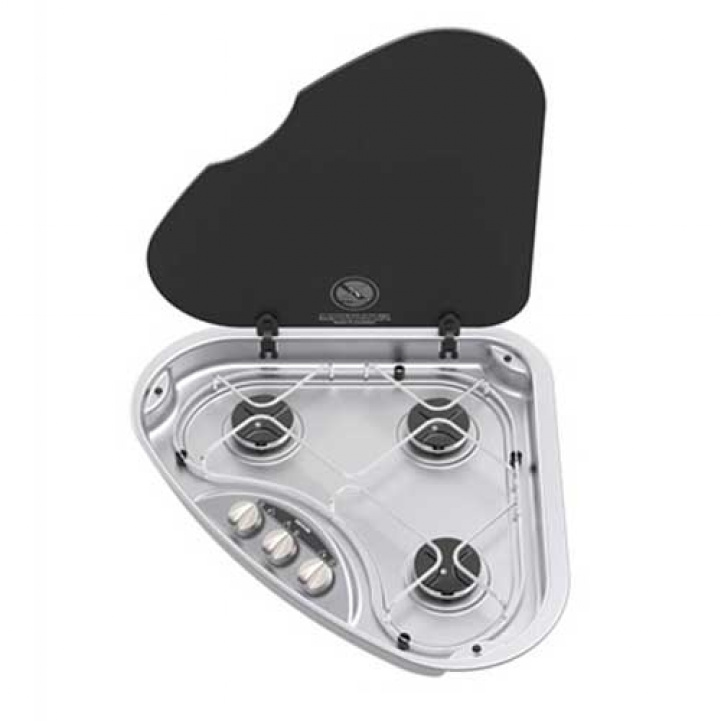 Cooktop 3-burner with glass lid right Series 330 in the group Household & Kitchen / Sinks & Cooktops at Campingvaruhuset i Norden AB (67124)