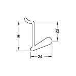 Hook Aluminum for tent rail 1-pack Hook Aluminum for tent rail 1-pack