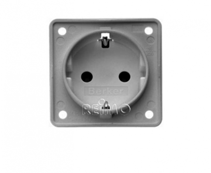 Berker Integro 230V Socket Anthracite Without Cover in the group Caravan & Motorhome / Electronics / Switches & In/Outlets / Withdrawal 230V at Campmarket (67467)