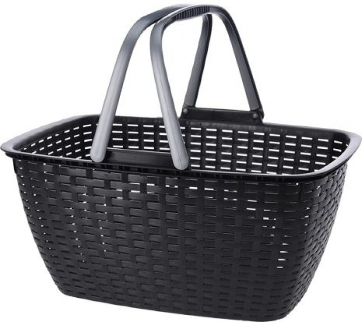 Shopping basket Black 43x30x21 in the group Household & Kitchen / Laundry, Cleaning & Dishes / Dish basins at Campingvaruhuset i Norden AB (67589)