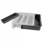 Adjustable Cutlery Drawer Grey/White Adjustable Cutlery Drawer Grey/White