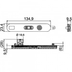 Side marker light Hella 12V 135x23 mm Side marker light Hella 12V 135x23 mm
