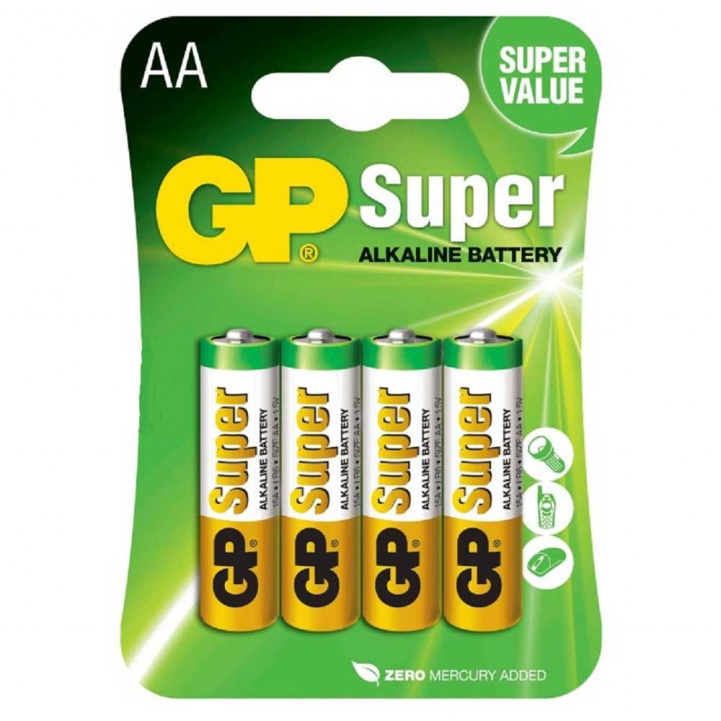 GP Battery LR6/AA Super 4-pack in the group Caravan & Motorhome / Electronics / Batteries & Converters / Batteries at Campingvaruhuset i Norden AB (67694)