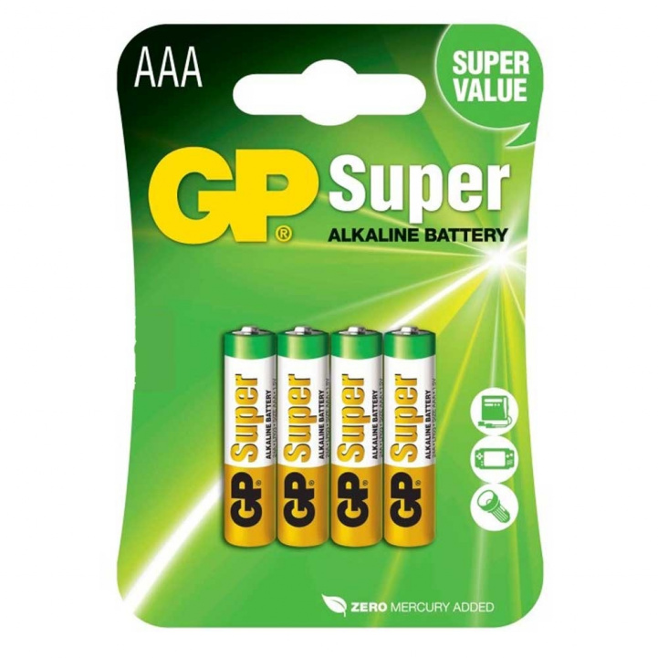 GP Battery LR03/AAA Super 4-pack in the group Caravan & Motorhome / Electronics / Batteries & Converters / Batteries at Campmarket (67695)