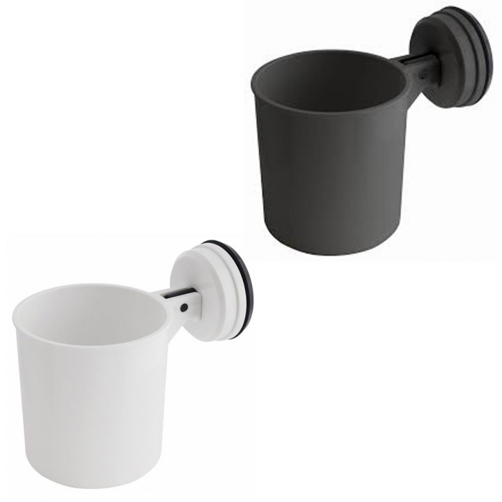 Cup with suction cup holder in the group Water & Sanitation / Bathroom items at Campmarket (67704)