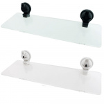 Shelf with suction cup mounts Shelf with suction cup mounts