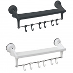Shelf hooks with suction cup mounts Shelf hooks with suction cup mounts