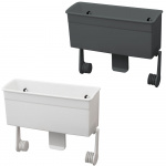 Household roll holder and box with suction cup mounts Household roll holder and box with suction cup mounts