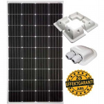 LTC Solar Cell Wide 160W + Mounting rail & Cable entry