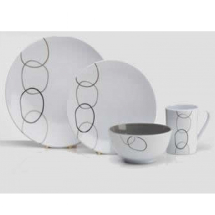 Melamine tableware Loops 16 pieces in the group Household & Kitchen / Serving / Tableware at Campmarket (68372)