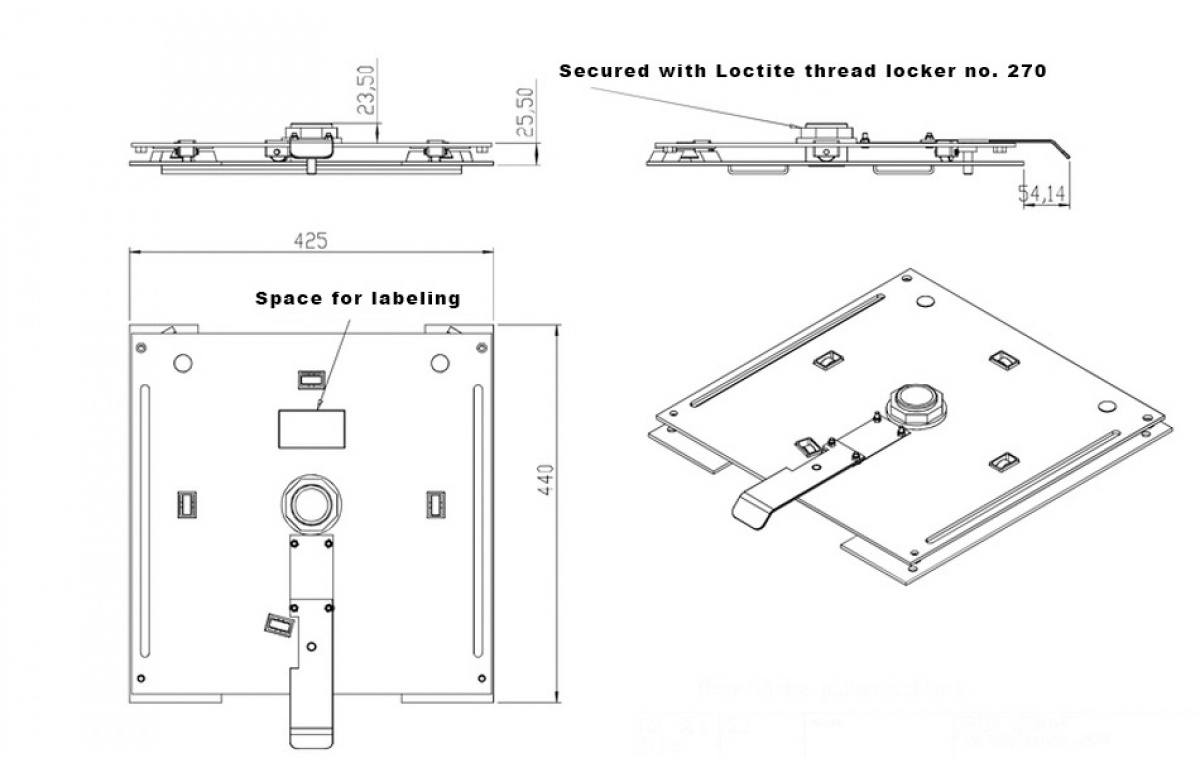 Rotating plate VW T5/T6 Passenger side in the group Caravan & Motorhome / Chassis / Turntables at Campmarket (68572)