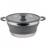 Collapsible Silicone Pot Grey