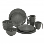 Melamine tableware Stone 16 pieces