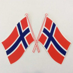 Flag sticker Norway double Flag sticker Norway double
