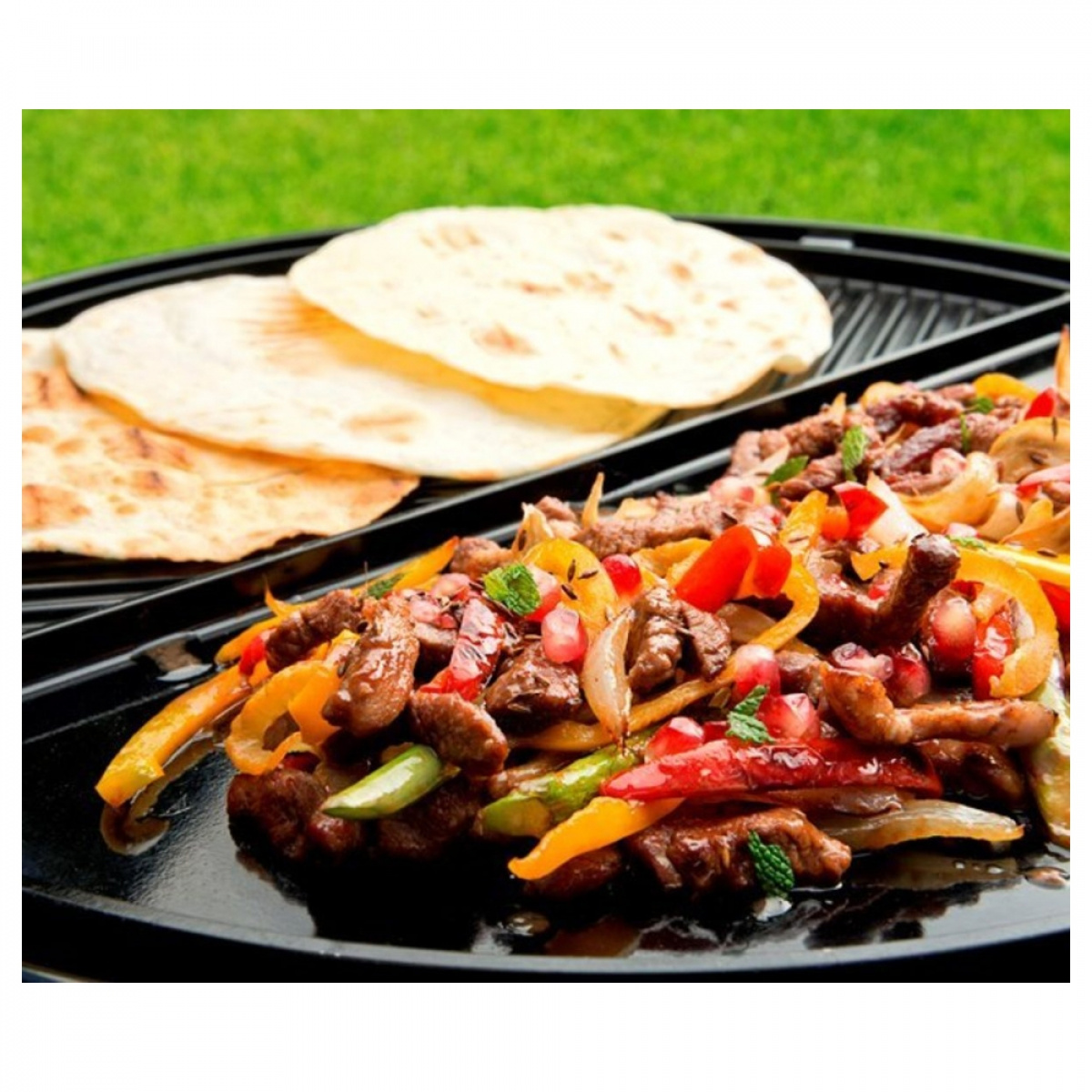 Cadac Grill Plate Ribbed/Smooth Skottel Braai 45 cm in the group at Campingvaruhuset i Norden AB (69161)