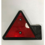 Red triangle reflector on rubber arm. Left Red triangle reflector on rubber arm. Left