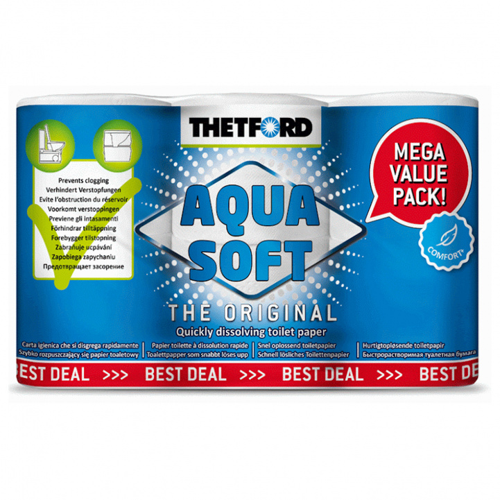 Thetford Toilet paper 6-pack in the group Water & Sanitation / Chemicals & Accessories / Toilet/Tank cleaning & Accessories at Campingvaruhuset i Norden AB (69553)