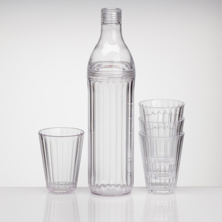 Pitcher with Glass Crystal Line 5 Pieces in the group Household & Kitchen / Glass & Mugs / Drinking glass at Campingvaruhuset i Norden AB (69657)