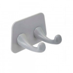 Wall hook Self-adhesive Grey 1-Pack