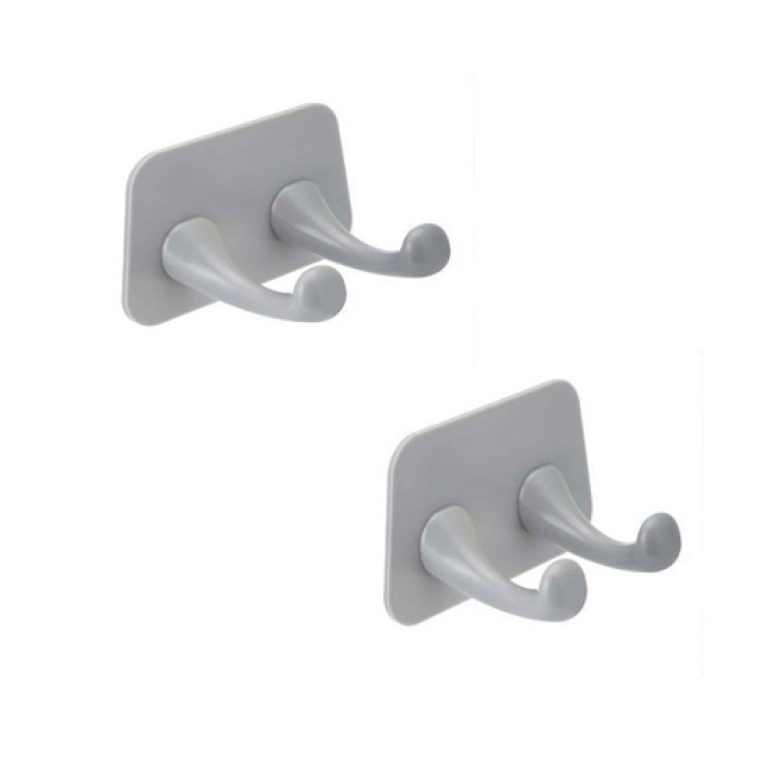 Wall hook Self-adhesive Grey 2-Pack in the group Caravan & Motorhome / Locks & Fittings / Hooks & Hanging at Campingvaruhuset i Norden AB (70020)