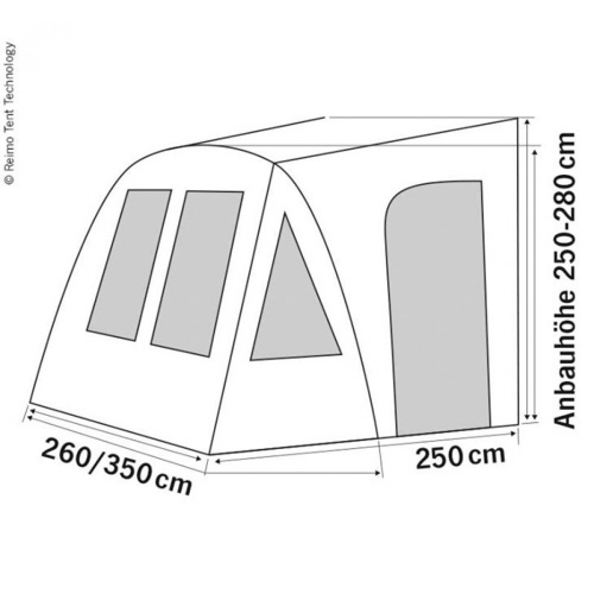 One Beam Air High Air Tent in the group Awning & Canopies / Awning Motorhome / Air tent Motorhome / Reimo Air Tent Motorhome at Campingvaruhuset i Norden AB (70064)