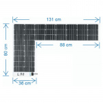Moscatelli Solar Panel Ducato 90W L-Shaped 1310x800 mm