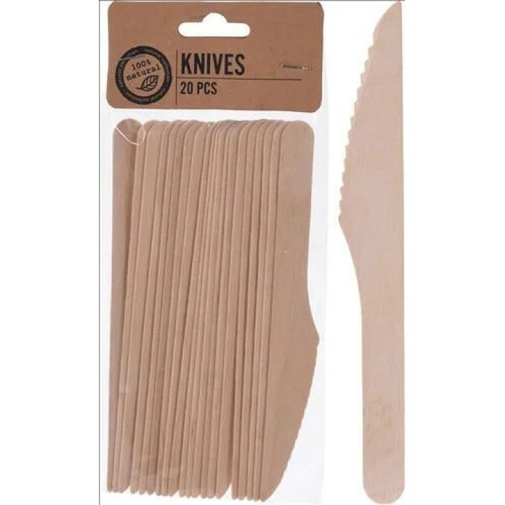 Eco Disposable Cutlery Knife 20-Pack Wood in the group Household & Kitchen / Serving / Disposable items at Campingvaruhuset i Norden AB (70177)