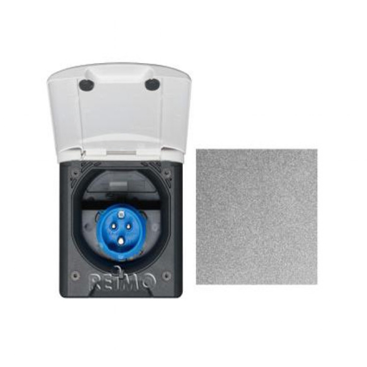 Elingång CEE Including Magnetic Lock Dark Grey in the group Caravan & Motorhome / Electronics / Switches & In/Outlets / Eling and Connection at Campmarket (70301)