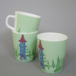 Moomin Mug Melamine Moomin House Green