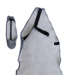 Sheepskin cover set with 3 pieces leather Grey Sheepskin cover set with 3 pieces leather Grey
