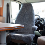 Sheepskin cover set with 3 pieces leather Grey Sheepskin cover set with 3 pieces leather Grey